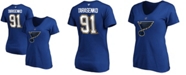 Fanatics Women's Vladimir Tarasenko Blue St. Louis Blues Authentic Stack Name Number V-Neck T-shirt